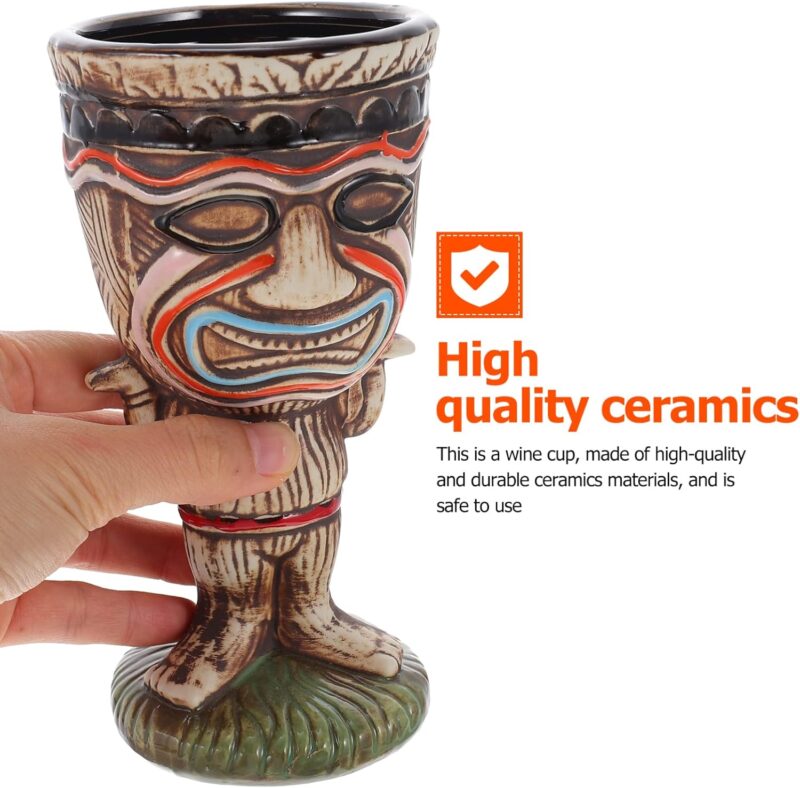 VASO CERAMICO DECORATIVO TIKI PM-245 - Imagen 2